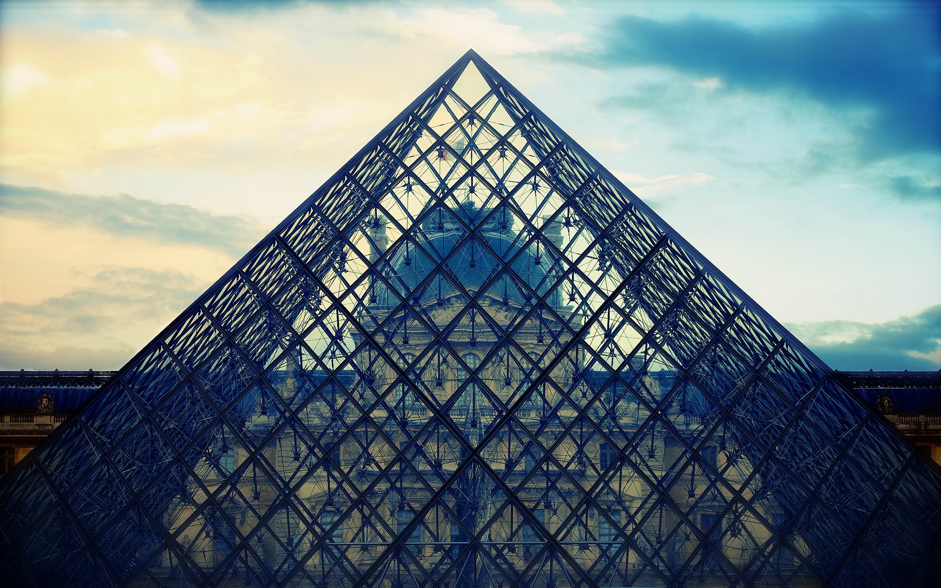 Paris Louvre Pyramid Desktop Pc And Mac Wallpaper