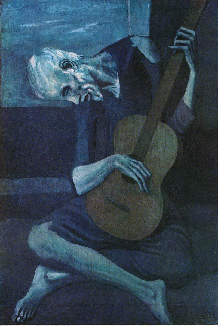  Old Blind Guitar Player   A picasso blue period art wallpaper picture