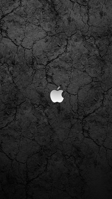 Cracked Apple Logo iPhone Wallpaper