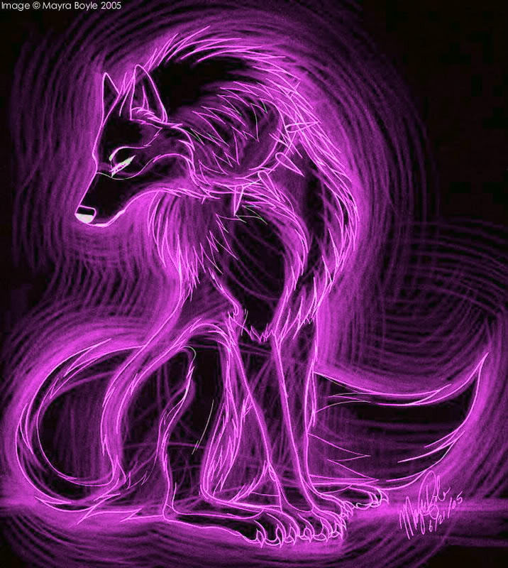 Purple Wolf 🐺 (art by me - TrashmuttArt on Twitter) : r/furry