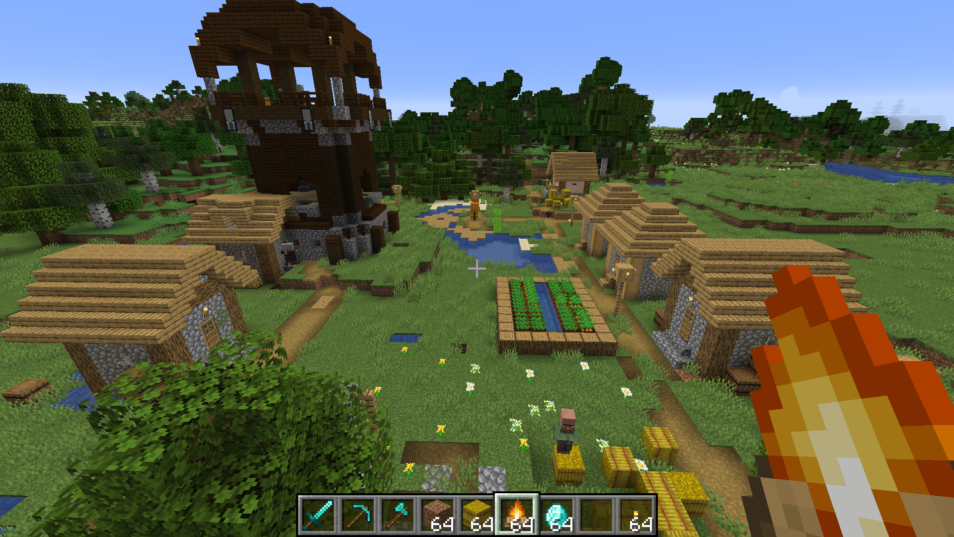 Minecraft 19w03c Large Island Plus Village Nearby Seed