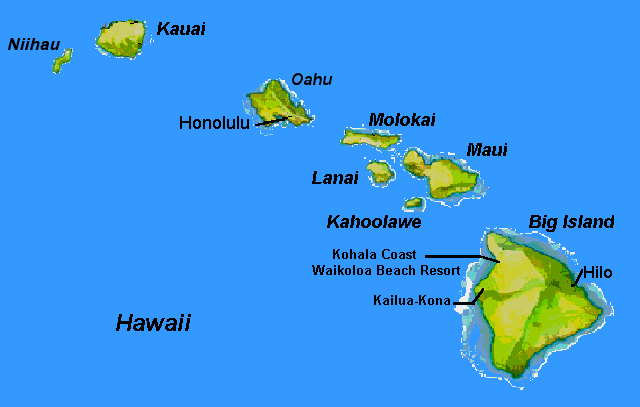 The Hawaiian Islands   About Hawaii   Hawaii Map