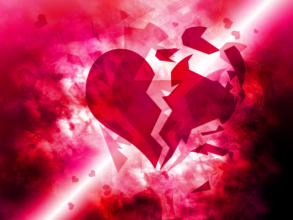Pink Broken Heart Wallpaper Background Best HD