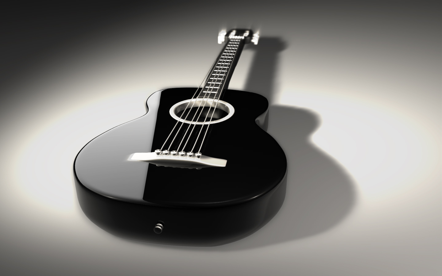 HD Black Acoustic Guitar Wallpaper