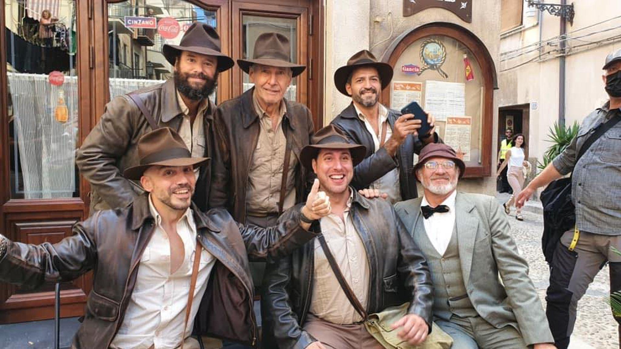 Harrison Ford Poses As Indiana Jones With Lookalike Fans Dressed