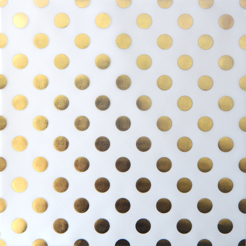 Gold Polka Dots Closeup Of Foil