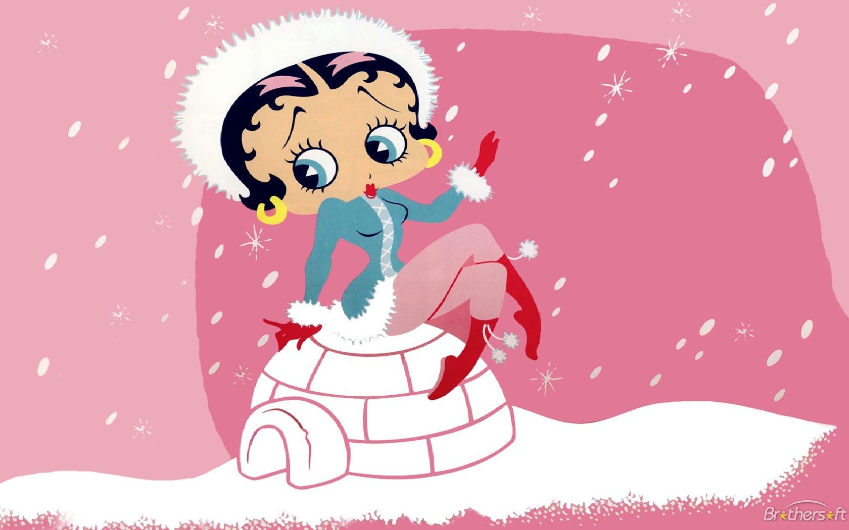 Merry Christmas Betty Boop Image All Wallpaper