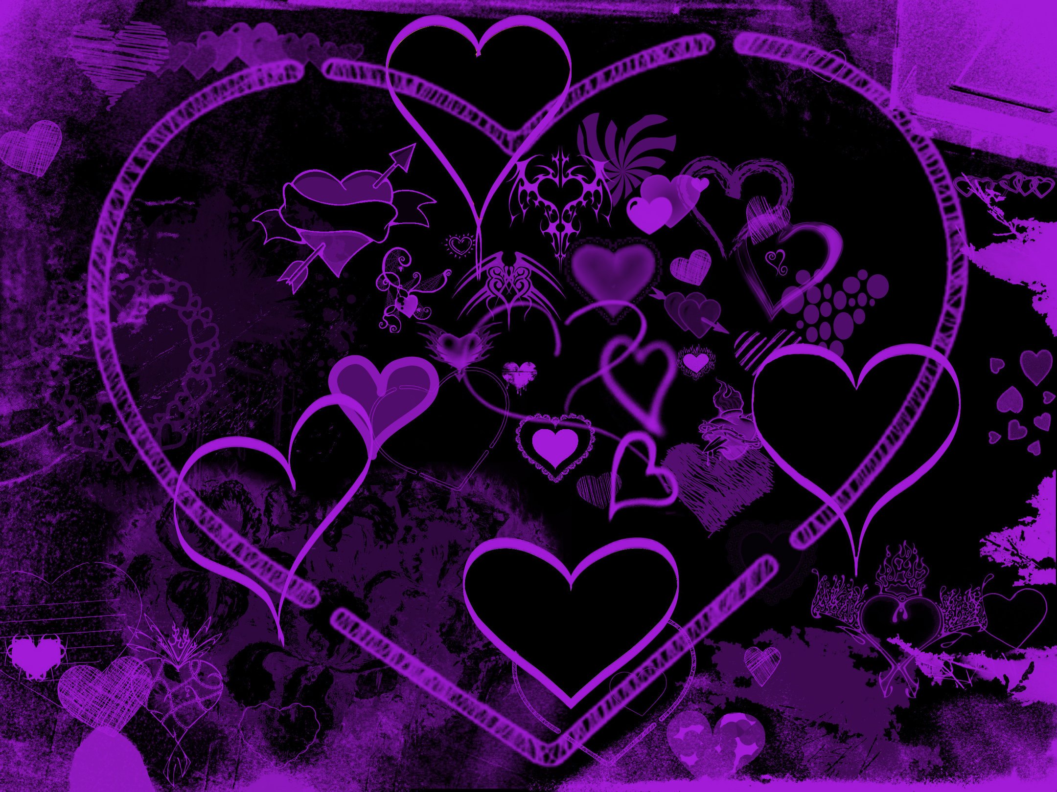 Free Download Purple Hearts By Daemonika On 2160x1620 For Your 