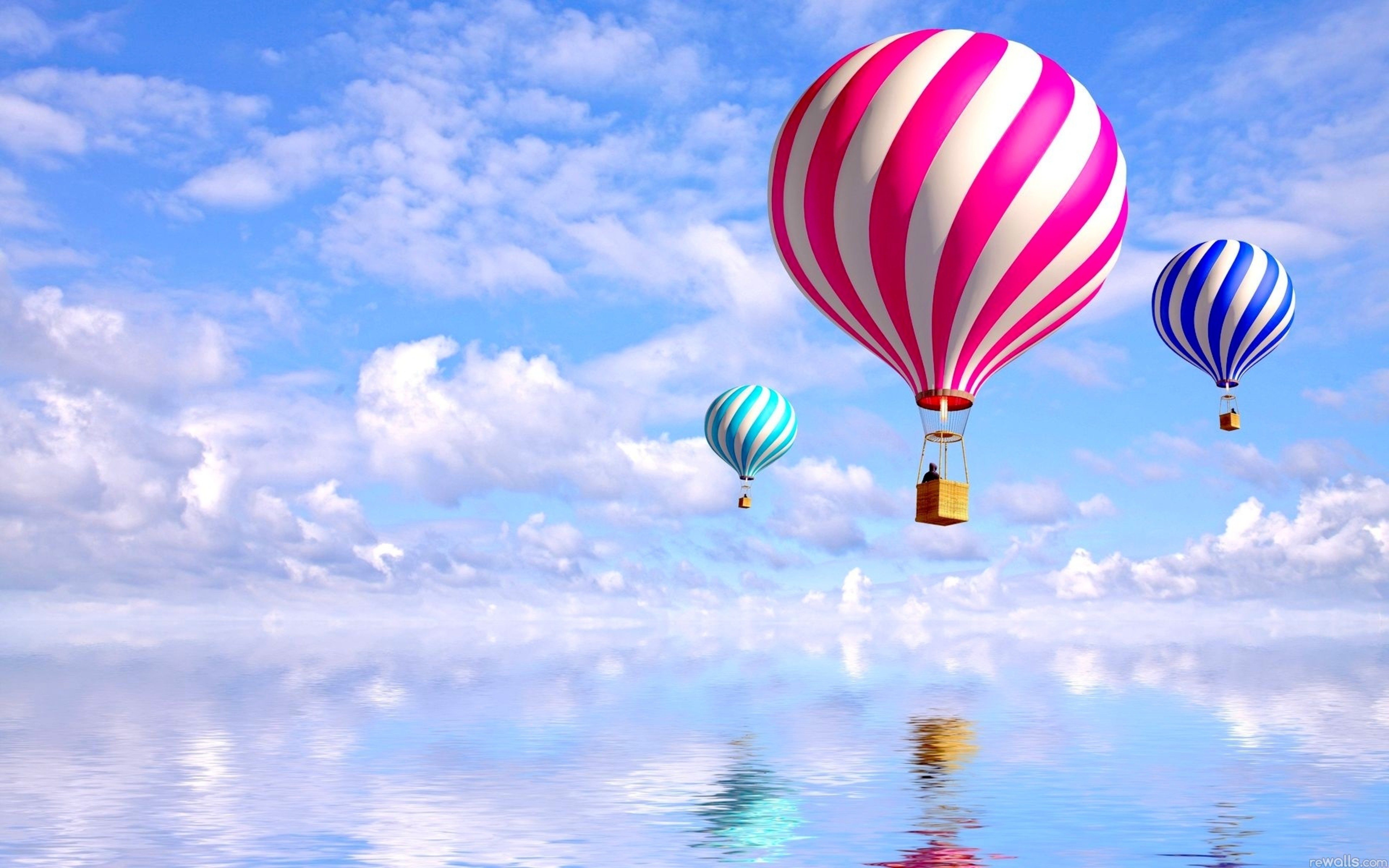 Delicious Hot Air Balloons Like Candy HD Mirror Wallpaper