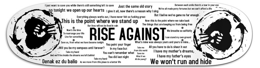 Rise Against skateboard by edertxu on