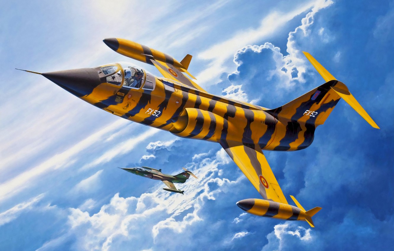 Wallpaper Art Airplane Painting Aviation Jet F G