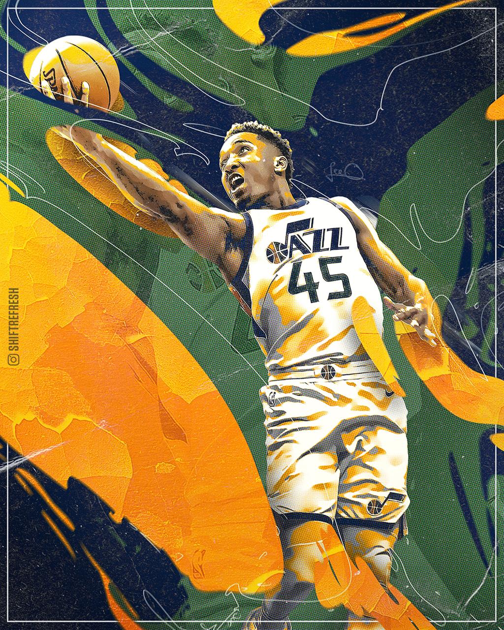 Donovan Mitchell Nba Wallpaper Poster By Skythlee