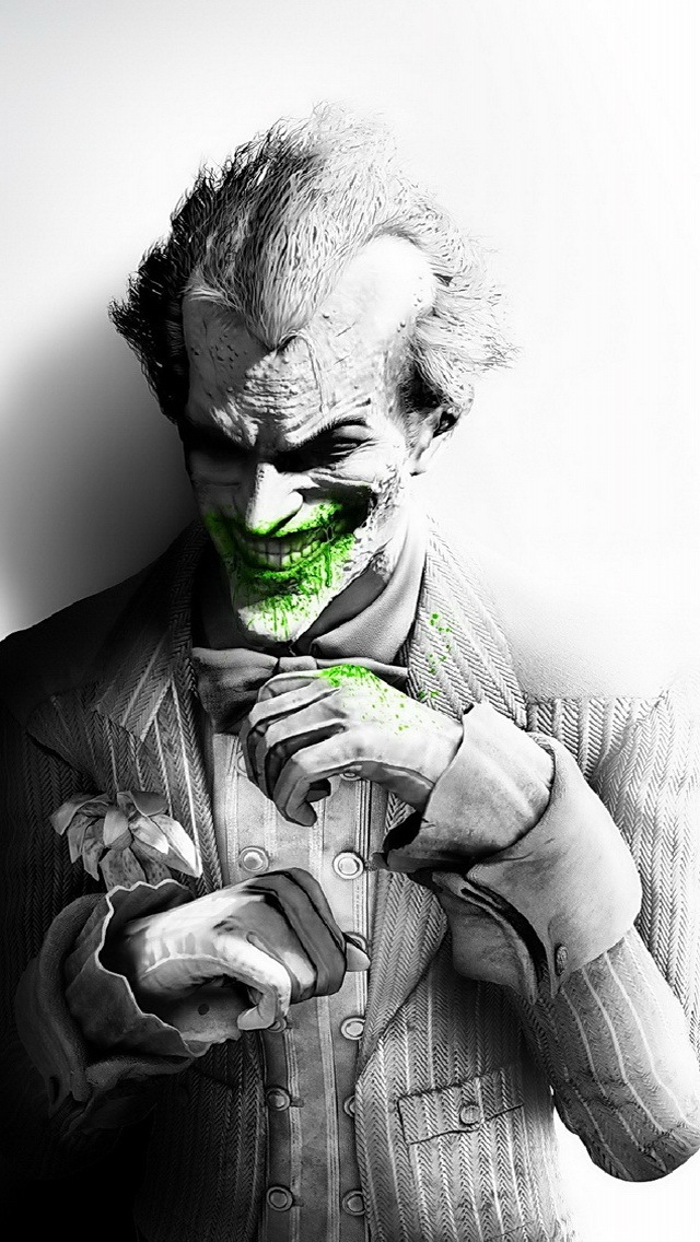 The Joker With Green Blood iPhone Wallpaper