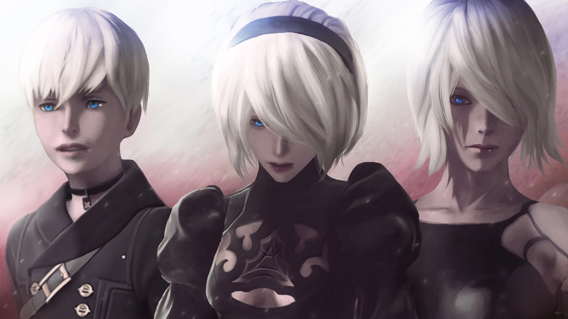 Finished Drawing 2b 9s A2 So Have A Wallpaper Nier