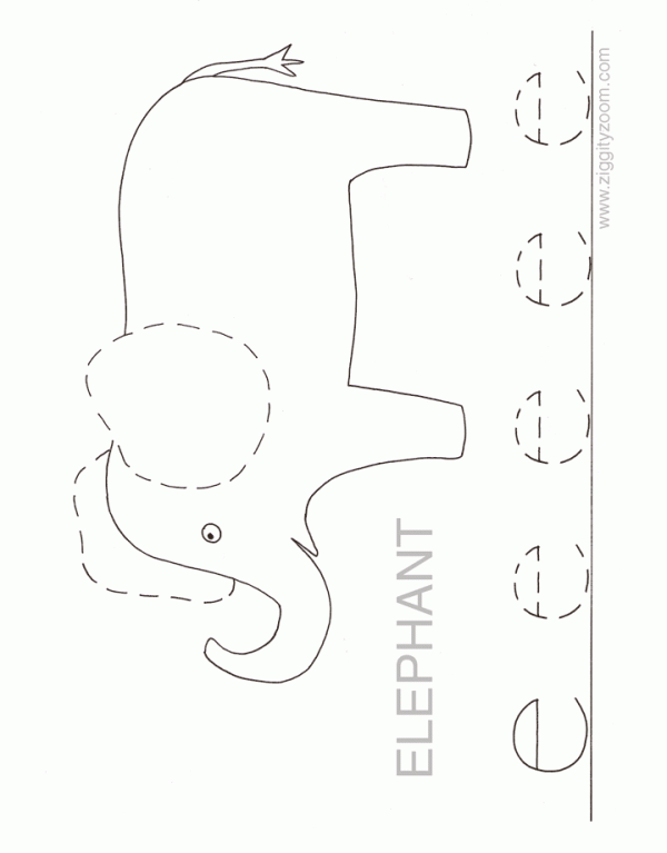 Printable Alphabet Tracing Worksheets Letter E