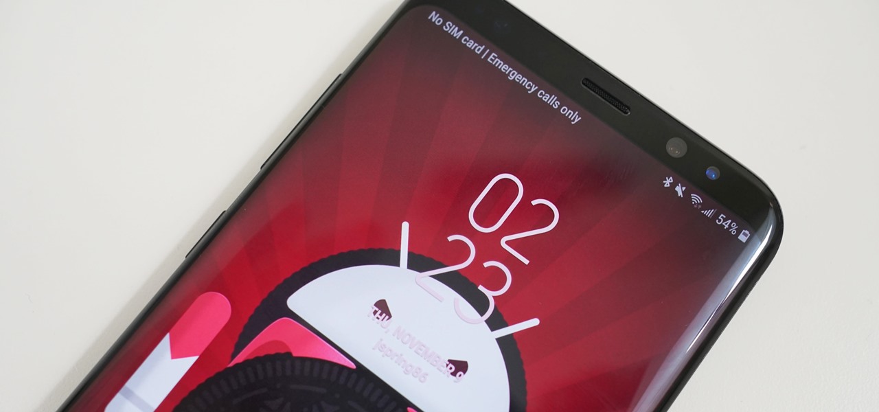 Galaxy S8 Oreo Update Lock Screen Clock Now Matches Wallpaper