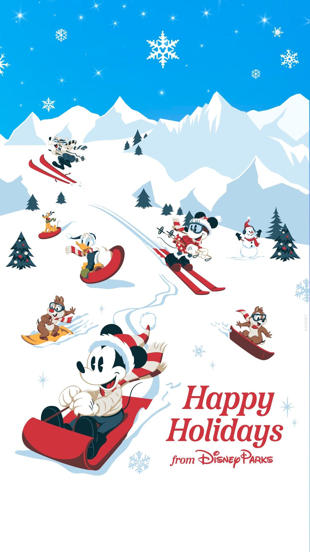 Happy Holidays Wallpaper iPhone Android Apple Watch