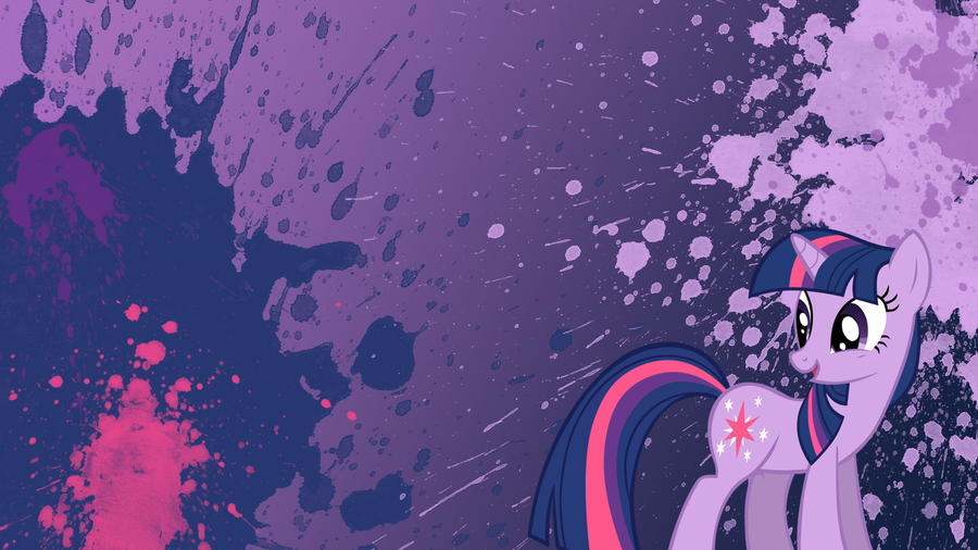Twilight Sparkle Splatter Wallpaper By Brightrai