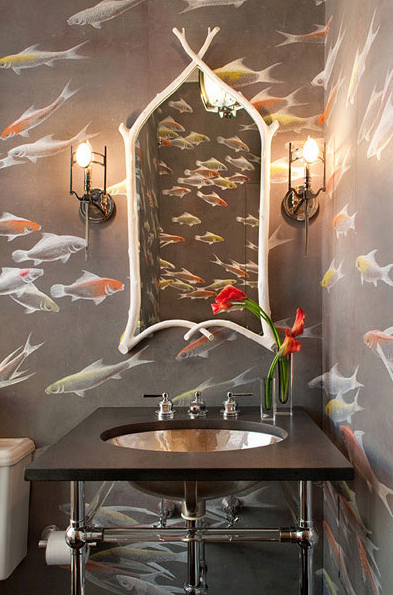 De Gournay Koi Fish Wallpaper