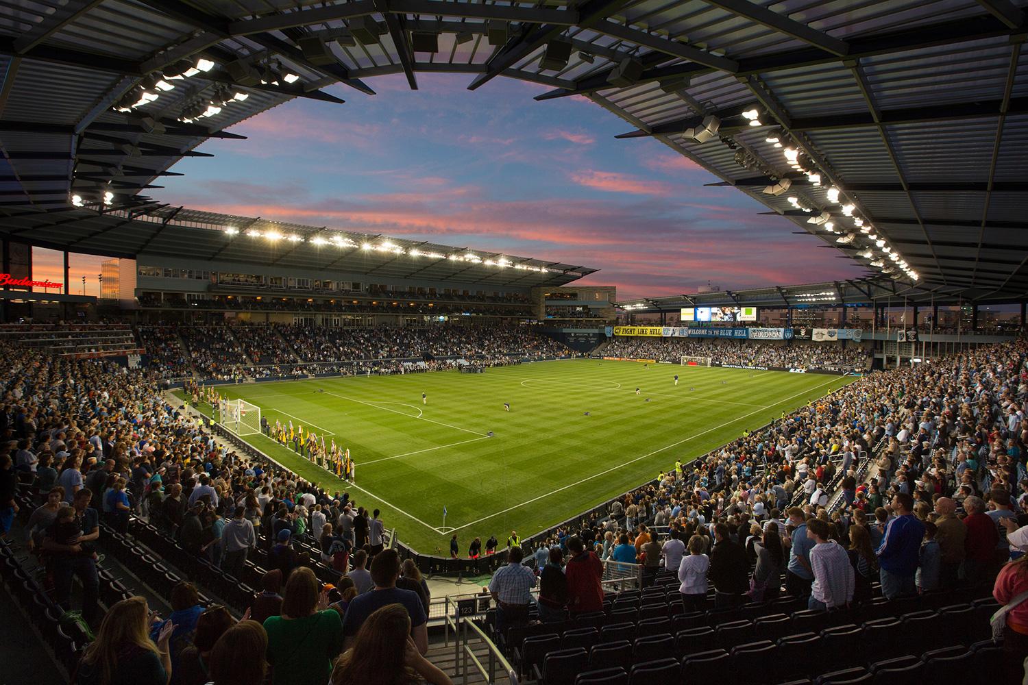 Sporting Park in Kansas City home to the MLS club Sporting KC is a