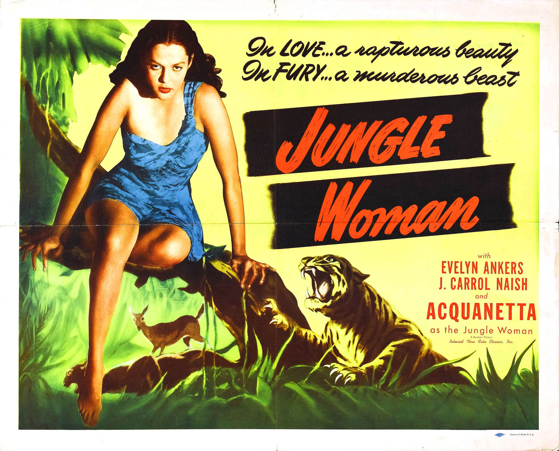 Jungle Woman   Vintage 1940s Movie Posters