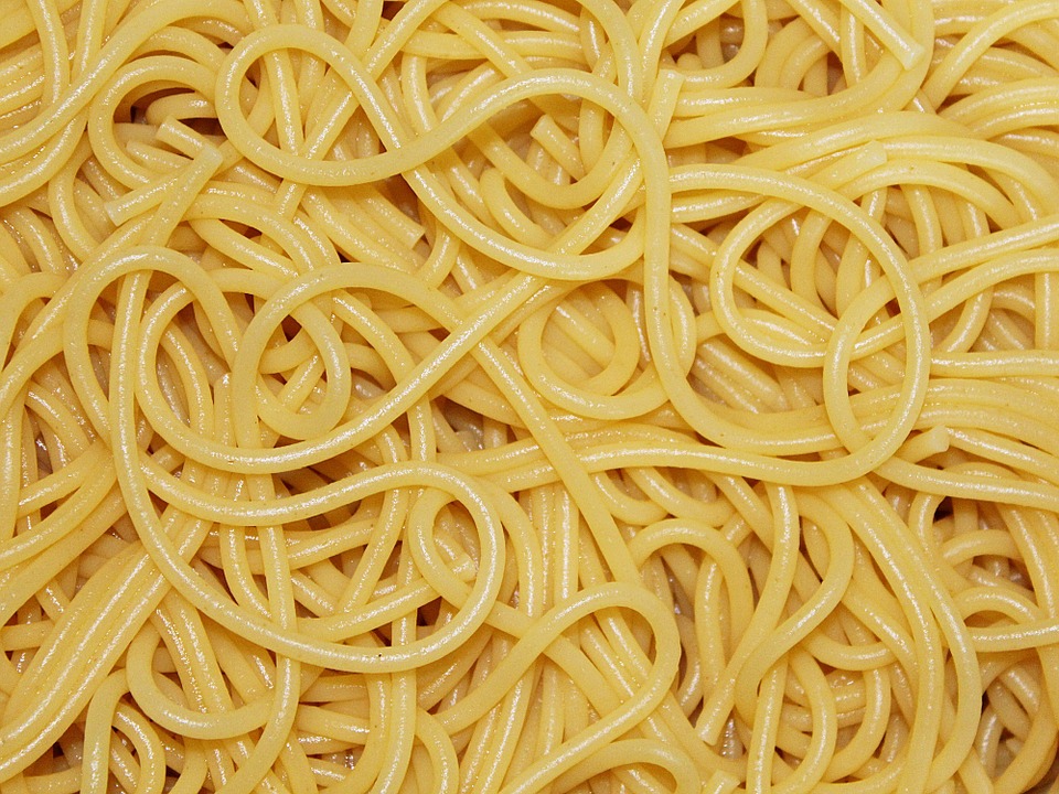 Photo Spaghetti Pasta Noodles Eat Image On