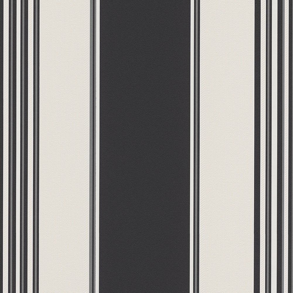 Large Striped Metallic Luxury Embossed Textured Vinyl Wallpaper