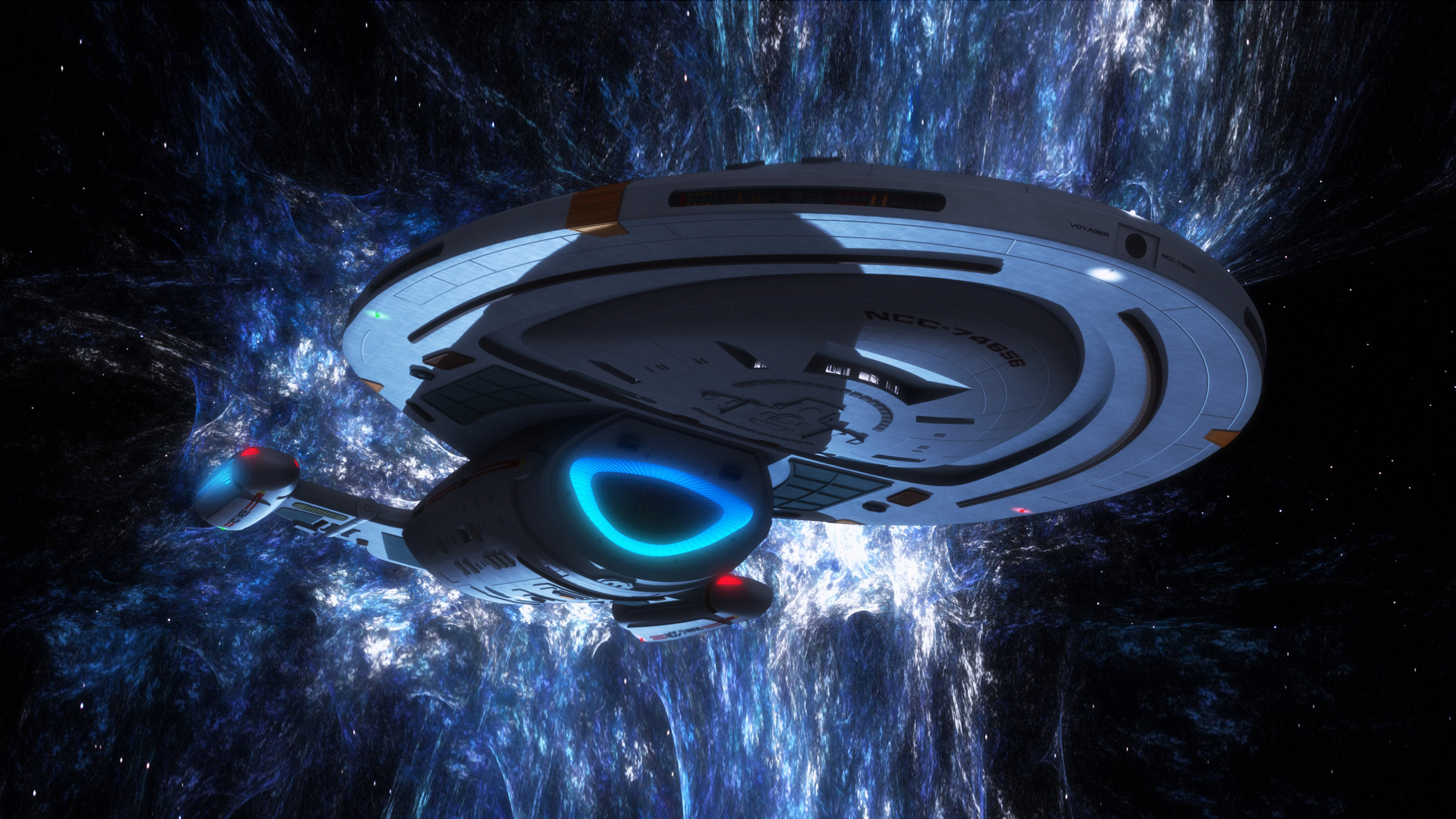 Star Trek Voyager Spaceship Digital Art HD Wallpaper For