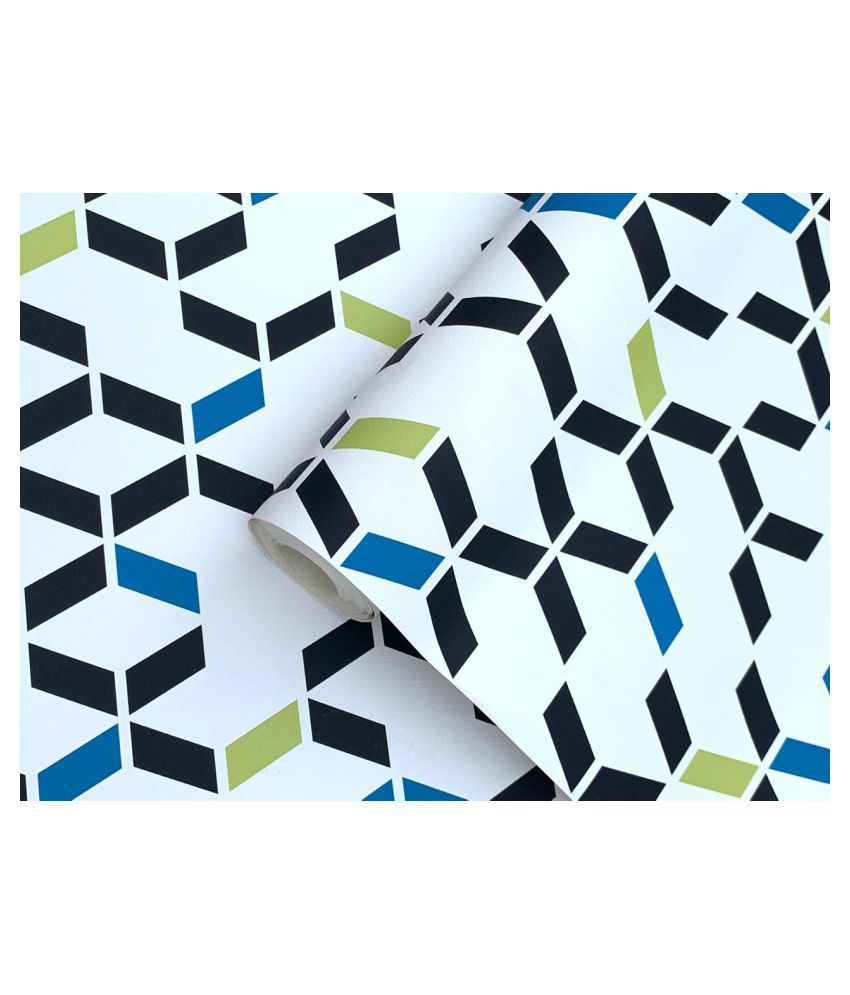 Al Namra Enterprise Embossed Geometric Patterns Wallpaper White