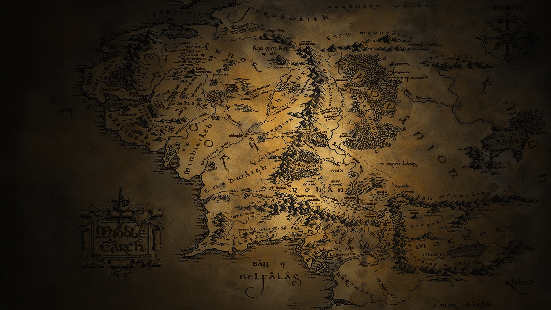 The Lord Of Rings Maps Middle Earth Jrr Tolkien