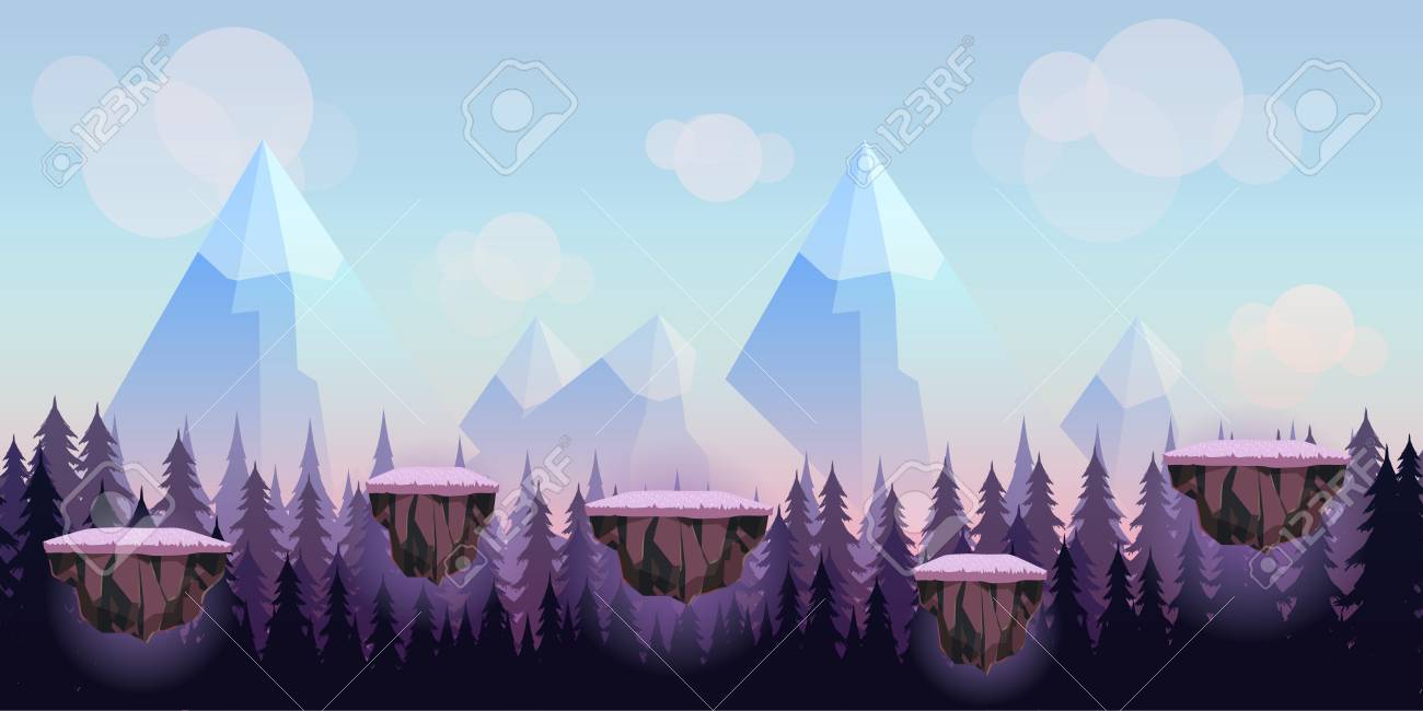 Cartoon Game Background Seamless For Games Mobile