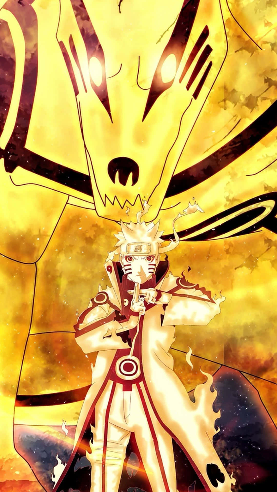 A Magnificent Of Naruto With Nine Tails Wallpaper