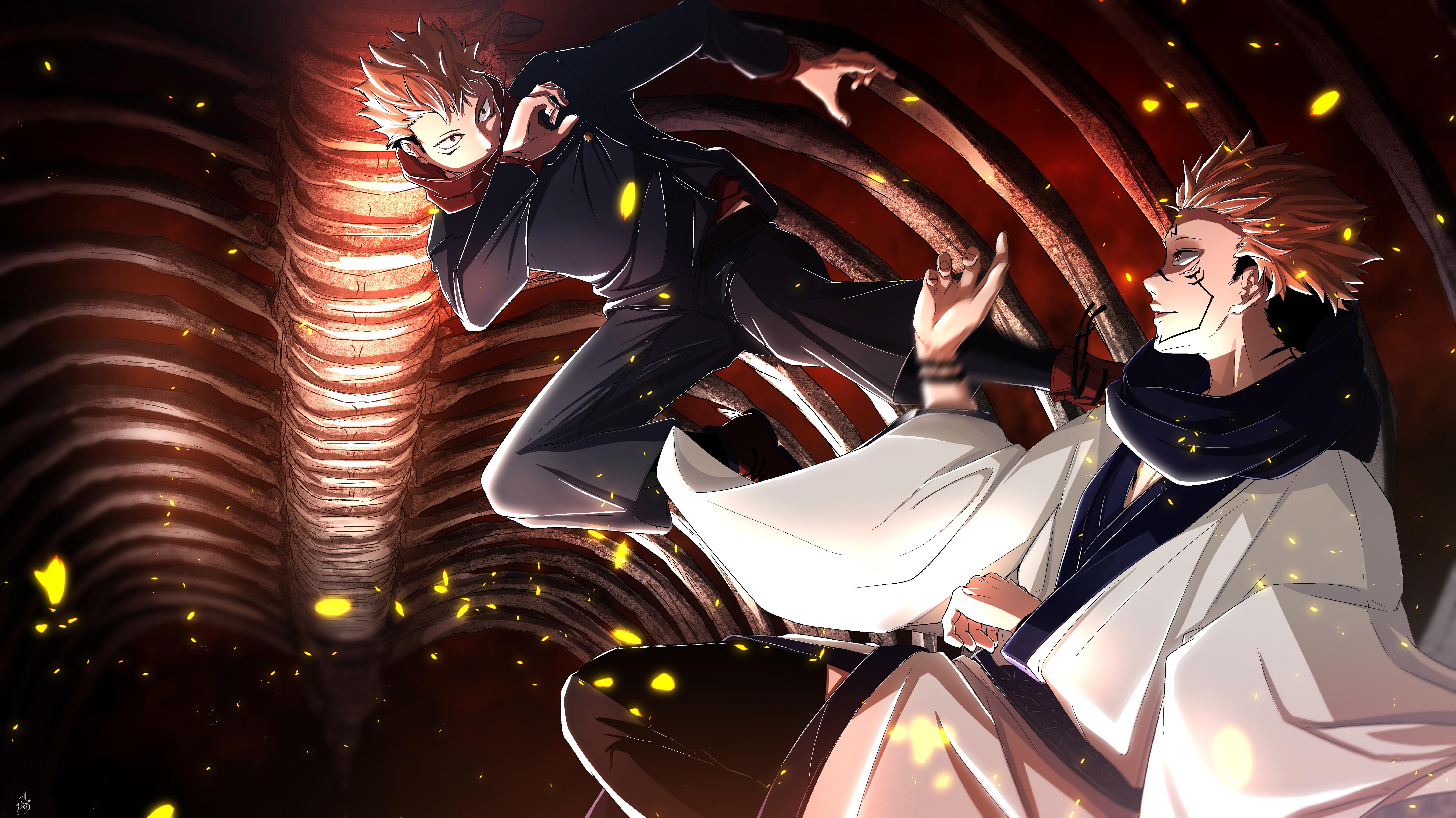 Jujutsu Kaisen Sukuna Yuji Itadori Wallpaper 8k 4k