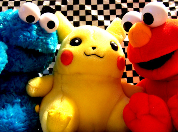 Cookie Monster Pikachu Elmo By Chyanneypoo
