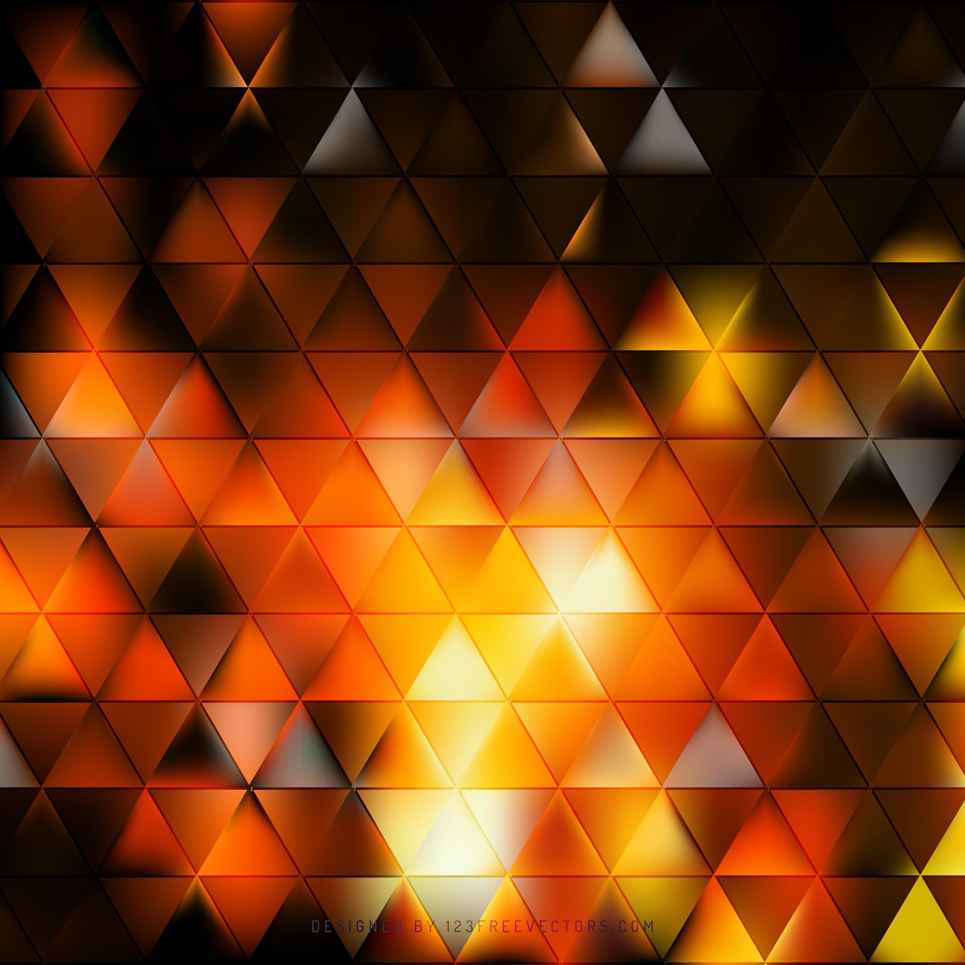 Black Orange Fire Triangle Background Clip Art