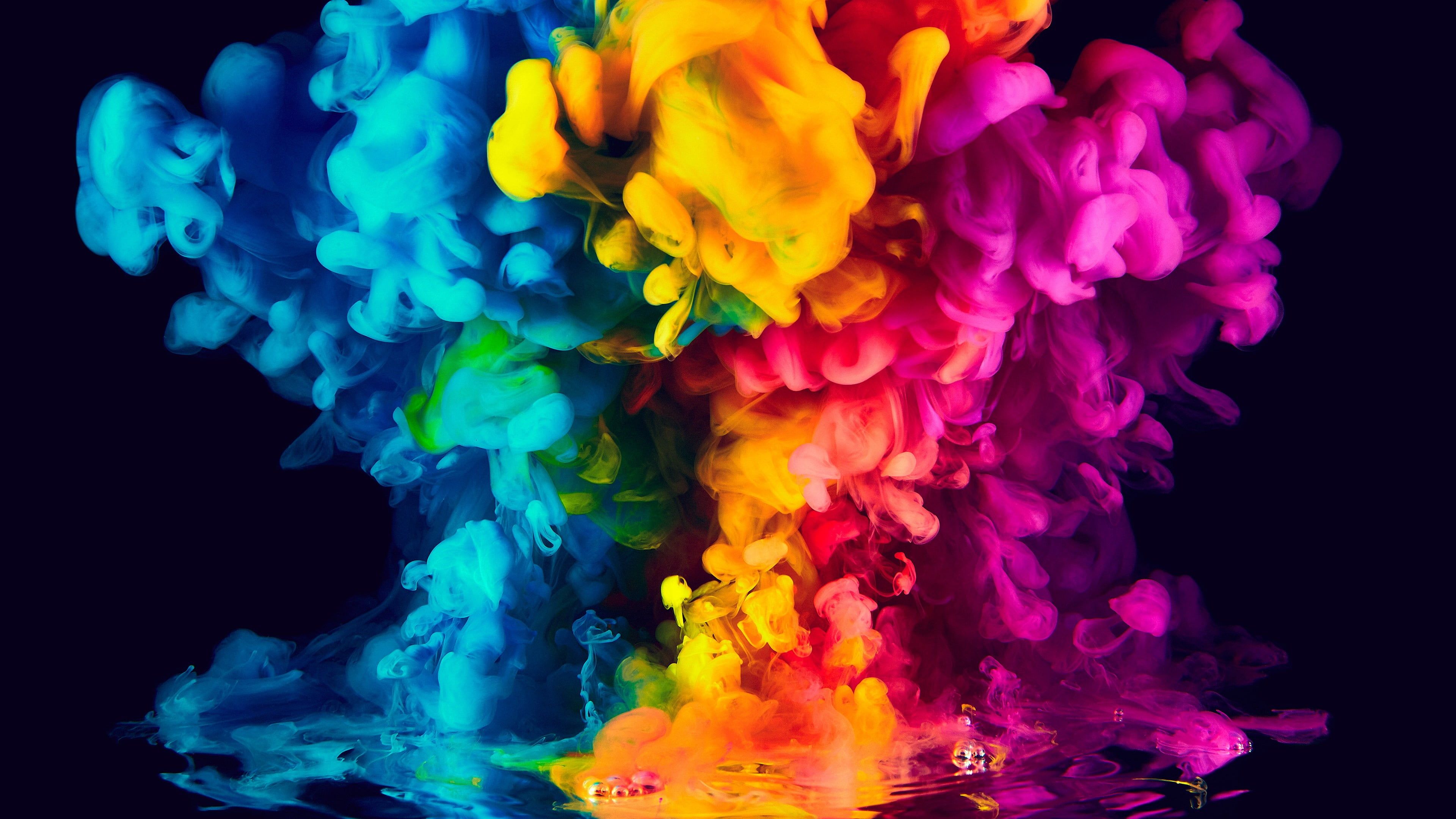 Colorful Ink Smoke Vibrant 4k Wallpaper HDwallpaper Desktop