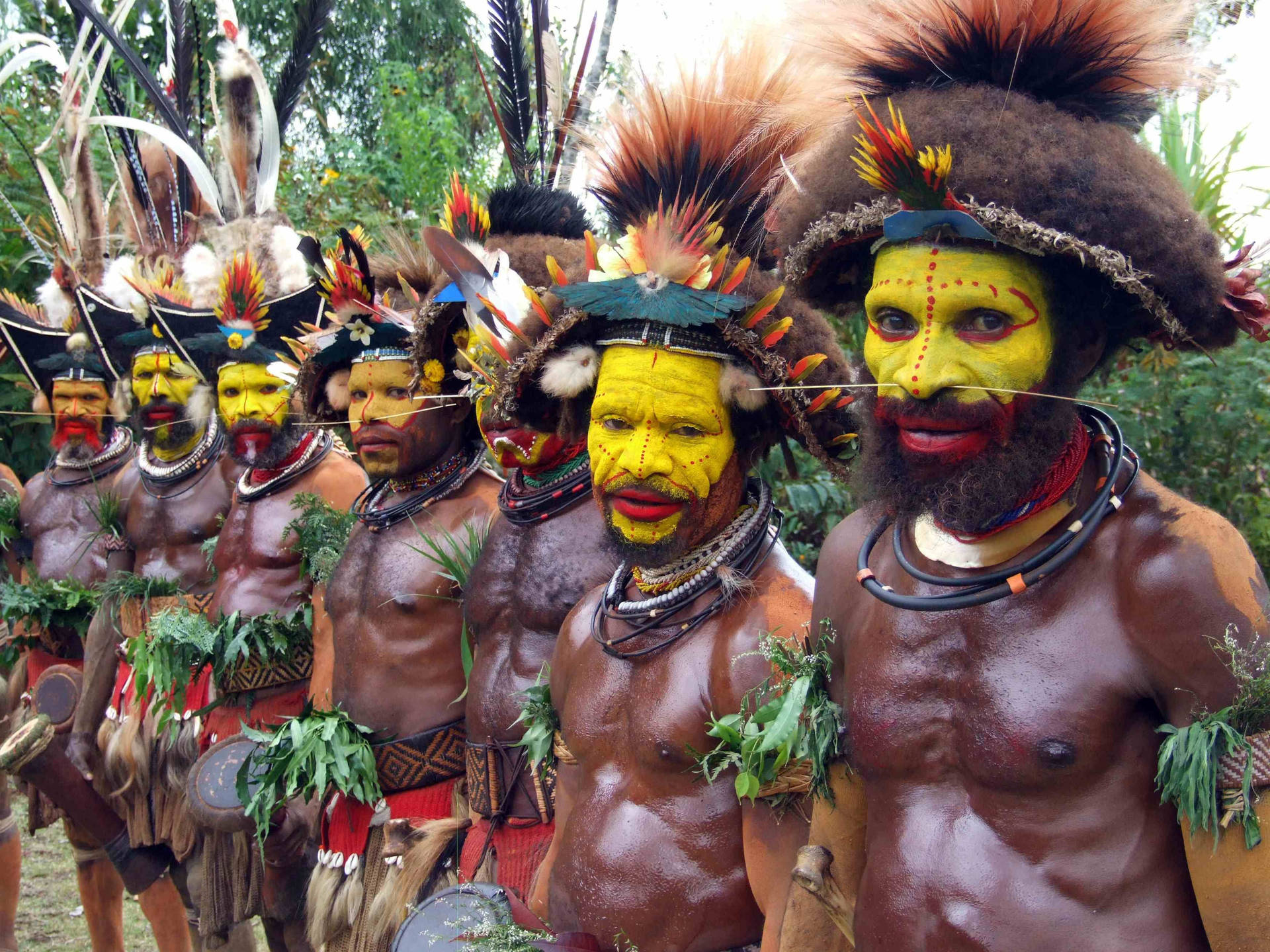 Papua New Guinea Painted Faces Wallpaper