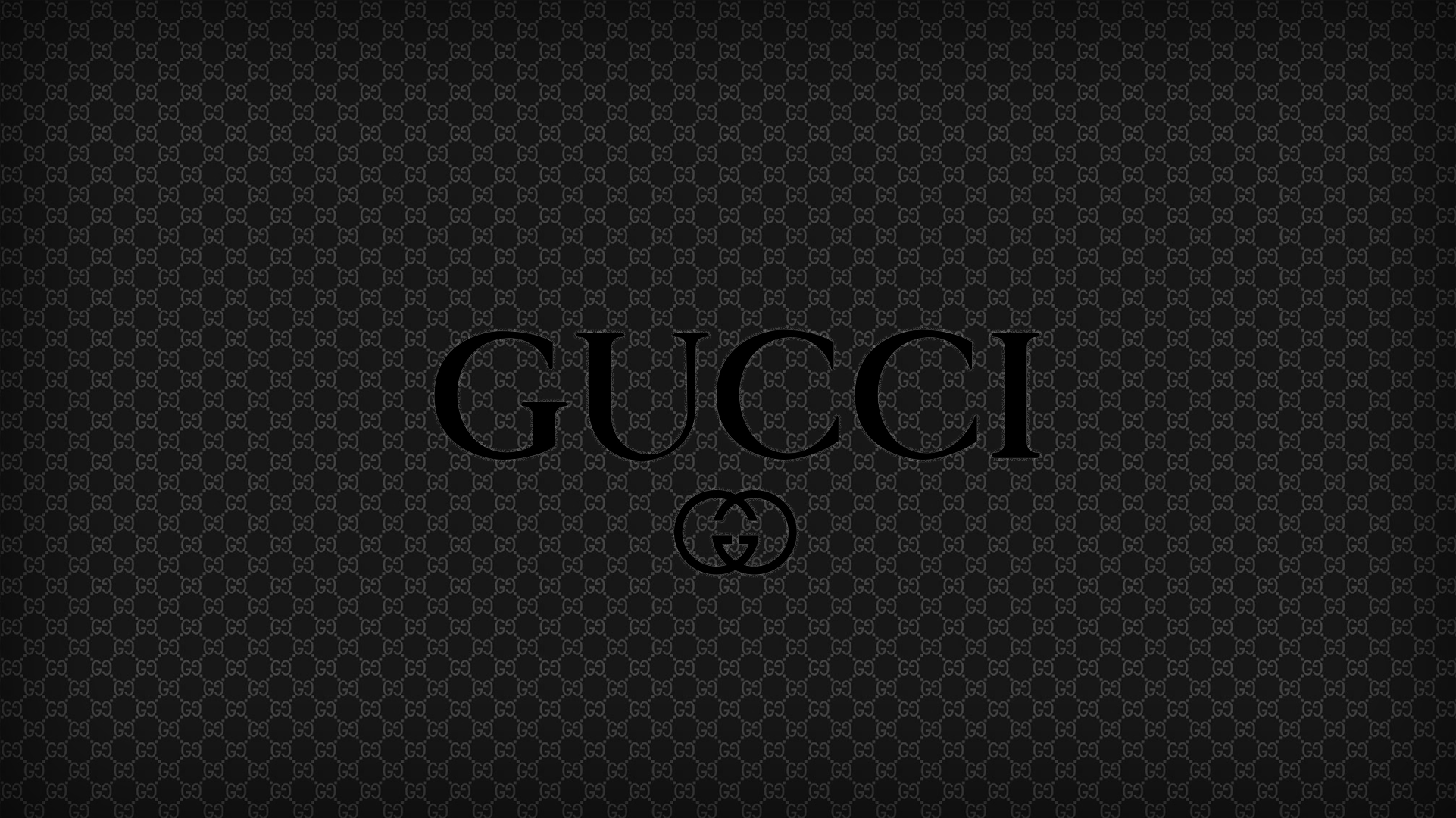 Gucci Wallpaper with Dark Background and Interlocking G Pattern