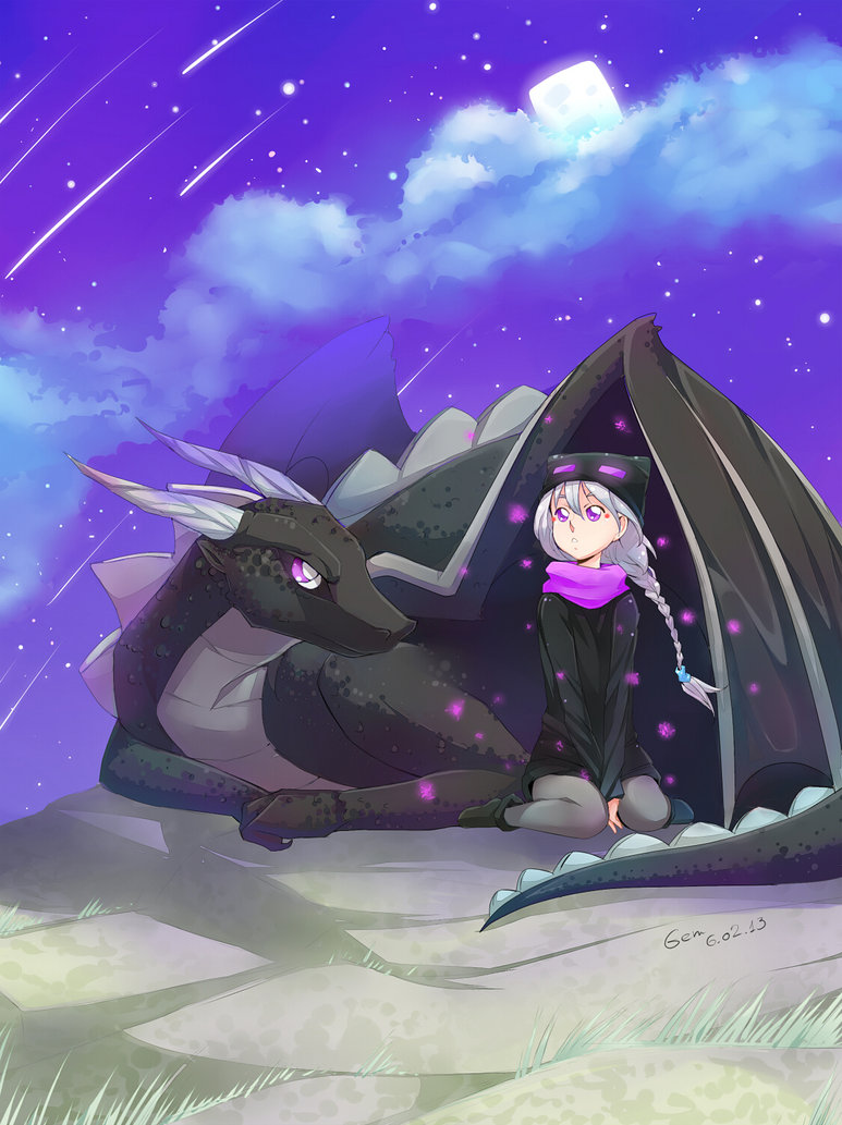 Enderman And Dragon Minecraft By Mikoele