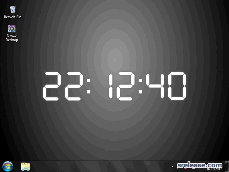 Clock Digital Desktop Grey Wallpaper