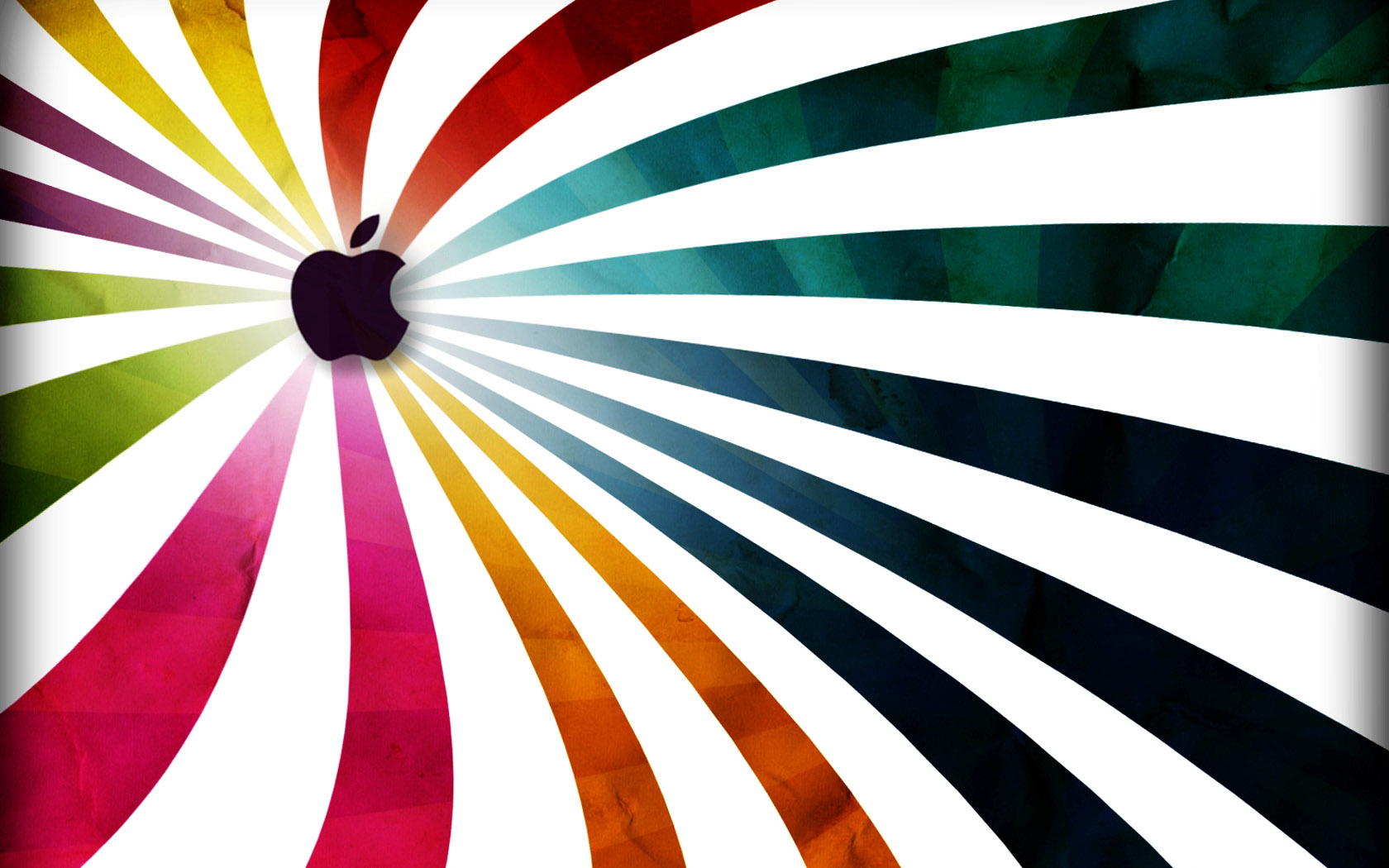 Apple Rainbow Logo Wallpaper Wide HD