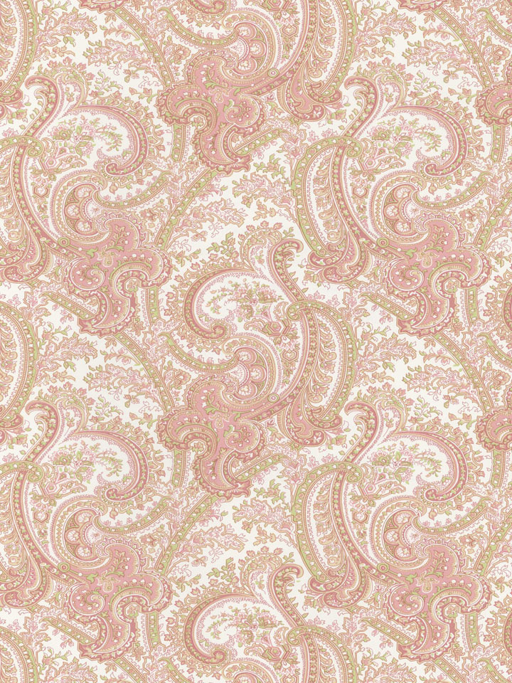 Pink Paisley Floral Wallpaper   Traditional Wallpaper   InteriorPlace