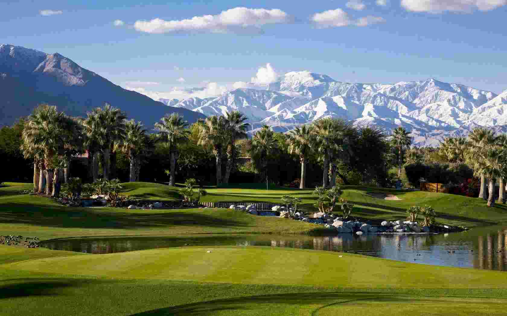 Golf Courses In Palm Springs Wallpaper Lakes Nature