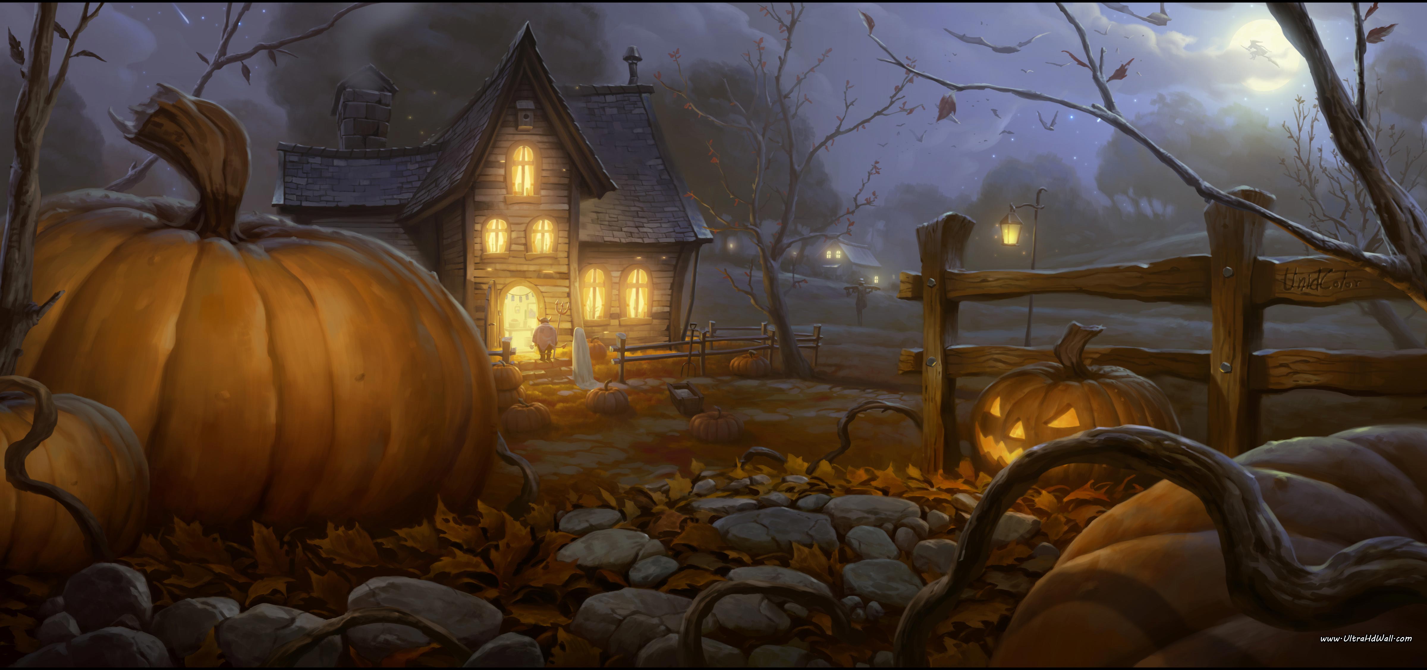 Halloween Desktop Wallpaper 4800x2253