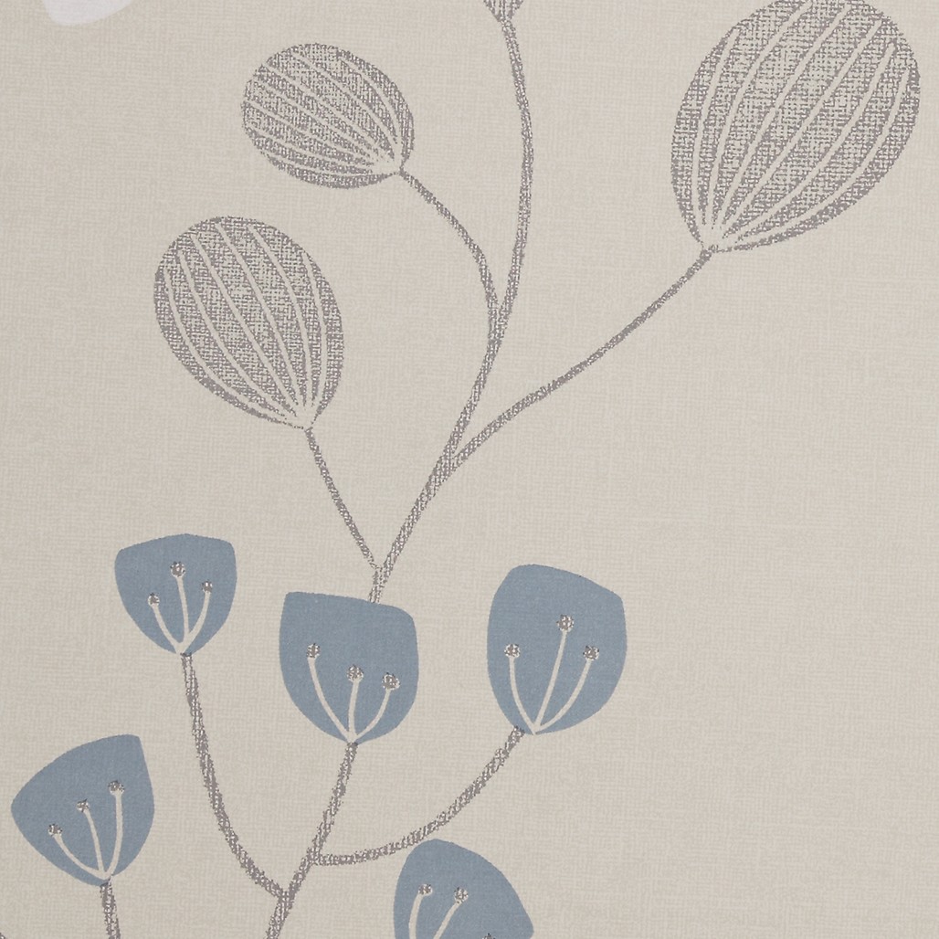 John Lewis Bouquets Wallpaper Blue