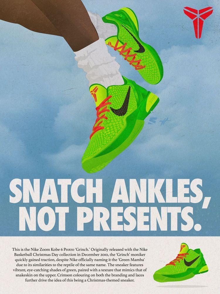 Grinch In Kobe Nike Poster Sneaker Posters