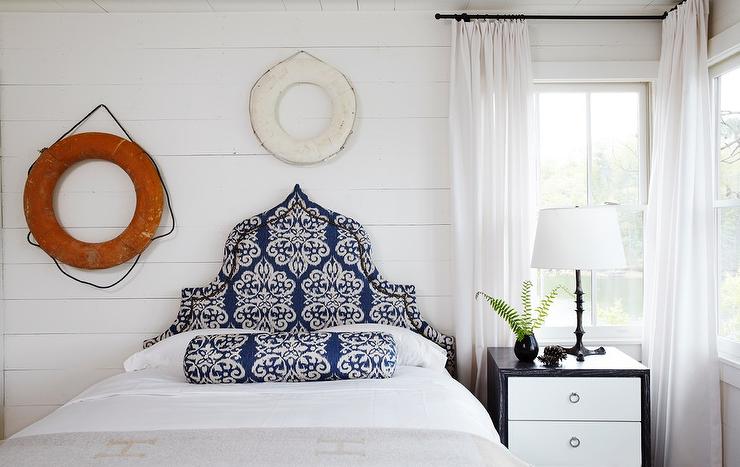Shiplap Bedroom With Decorative Life Savers