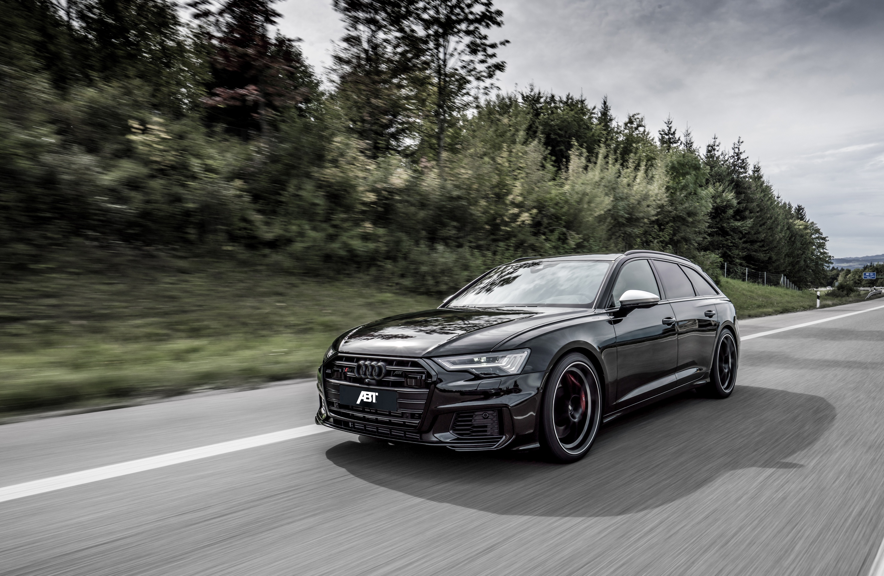 Motion Blur Black Car Audi S6 Vehicle Avant Wallpaper