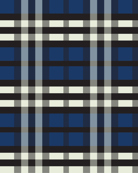 Preppy Tartan Navy Blue Plaid Pattern S Print By The Beezkneez