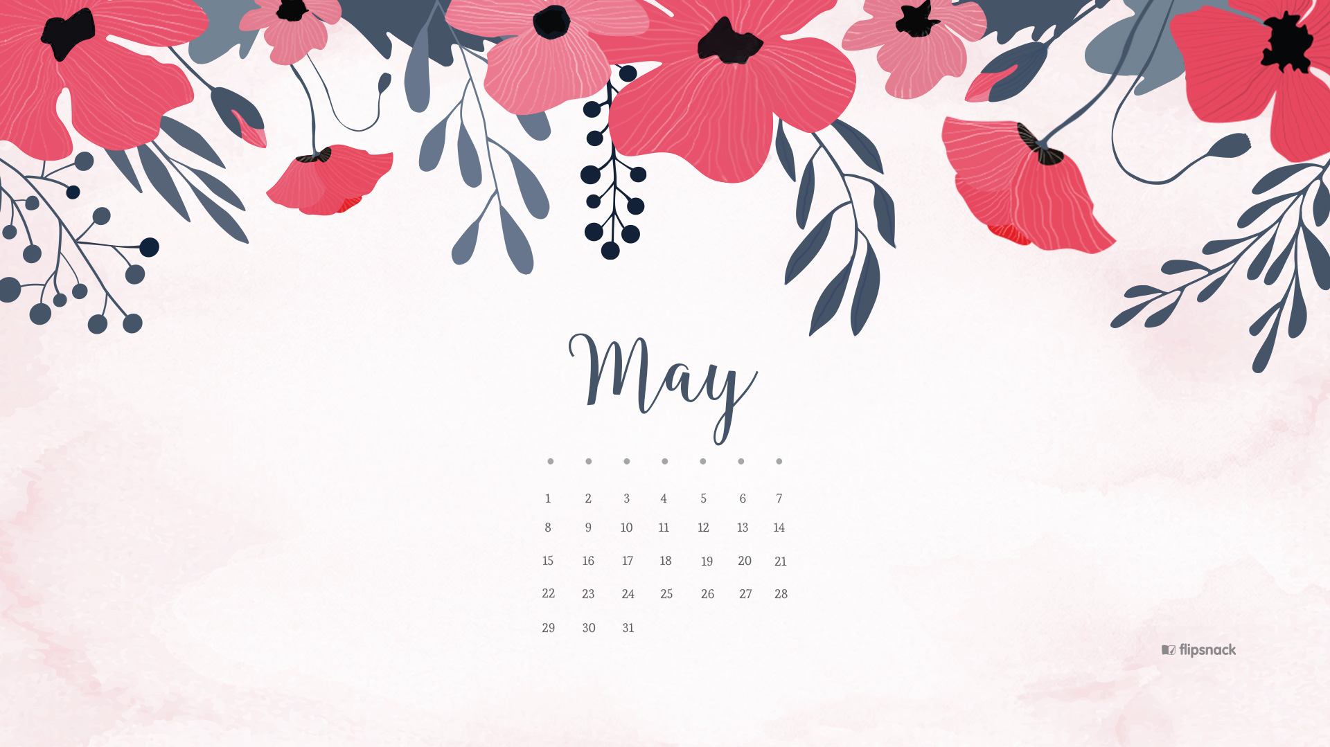 May Calendar Wallpaper Desktop Background